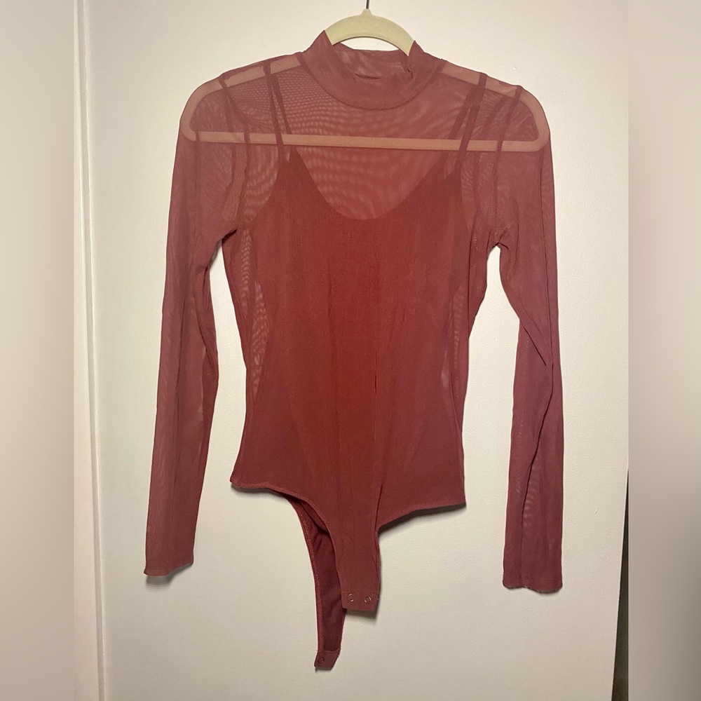 Hollister Mesh Mock Neck Bodysuit